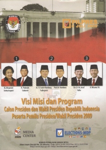 Visi Misi dan Program Calon Presiden-Wakil Presiden RI Pilpres 2009 (http://mediacenter.kpu.go.id)